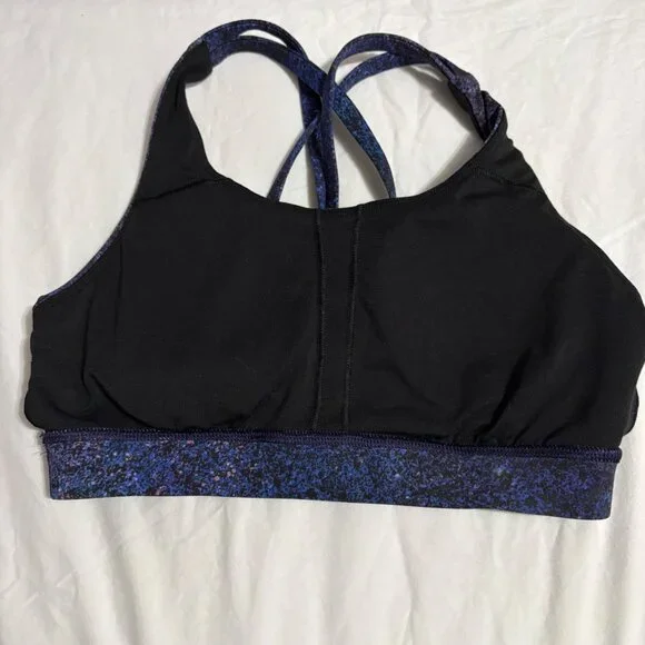 EXCELLENT Lululemon Energy Sports Yoga Bra Nulux Medium Support Purple Blue 4 - Picture 6 of 10